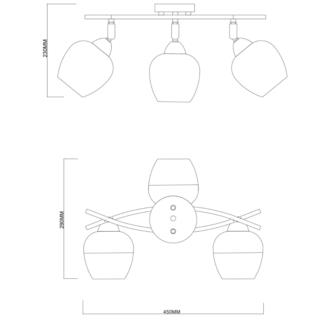 Reflektor Lampa Sufitowa Momo Agora E27 3x40W Złota 06308-3-GL