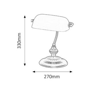 Lampka Biurkowa Bank E27 60W Brąz 4038 Rabalux