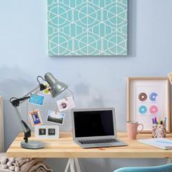 Lampka Biurkowa Samson Rabalux E27 Srebrna 4213