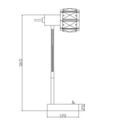 Lampka Biurkowa Ava Agora E14 40W Srebrna Y-19-P016-CH