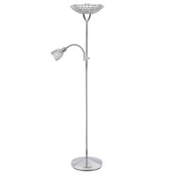 Lampa Podłogowa Stojąca Elle Rabalux E27 60W E14 40W Srebrna 6120