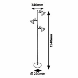 Lampa Podłogowa Stojąca Maliet Rabalux E14 3x40W 6790