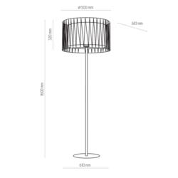 Lampa Podłogowa Stojąca Harmony Lux TK Lighting E27 15W Czarna 2899