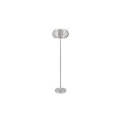 Lampa Podłogowa Stojąca Meda Rabalux E27 2x60W Srebrna 2906