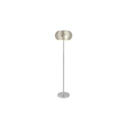 Lampa Podłogowa Stojąca Meda Rabalux E27 2x60W Srebrna 2906