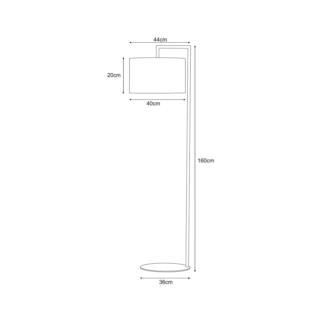 Lampa Podłogowa Stojąca Zimbo Kaja E27 40W Czarna K-5225