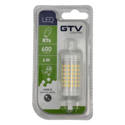 Żarówka LED GTV R7s 6W 4000K Neutralna Biała LD-J7806W-40