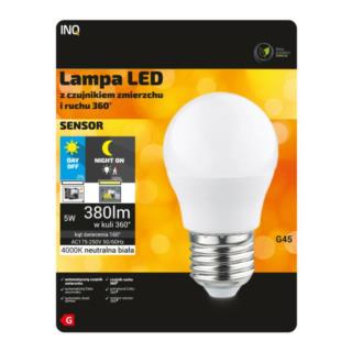 Żarówka LED INQ E27 5W 4000K Neutralna Biała ELPSM010NW