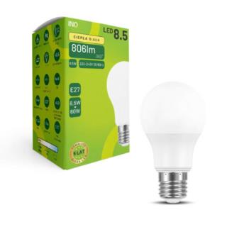 Żarówka LED INQ E27 8,5W 3000K Ciepła Biała ELA030WW