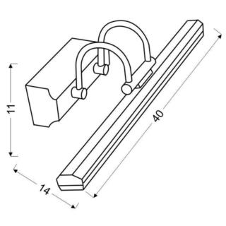 Kinkiet Lampa Ścienna Gizel Candellux LED 7W Srebrny 21-73396