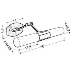 Kinkiet Lampa Łazienkowa Jadet Candellux E14 2x40W Srebrny 22-27859