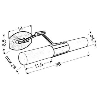 Kinkiet Lampa Łazienkowa Jadet Candellux E14 2x40W Srebrny 22-27859