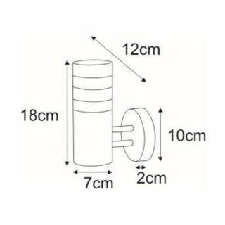 Kinkiet Zewnętrzny Lima Kaja LED 2W Srebrny K-LP401A