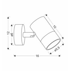 Kinkiet Lampa Ścienna Tobi Candellux GU10 15W Czarny 91-27412