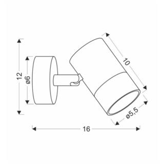 Kinkiet Lampa Ścienna Tobi Candellux GU10 15W Czarny 91-27412