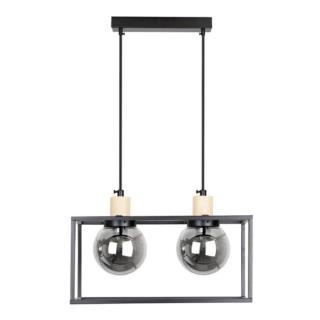 Lampa Wisząca Sufitowa Retro Candellux E27 2x40W Czarna 32-00750