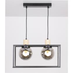 Lampa Wisząca Sufitowa Retro Candellux E27 2x40W Czarna 32-00750