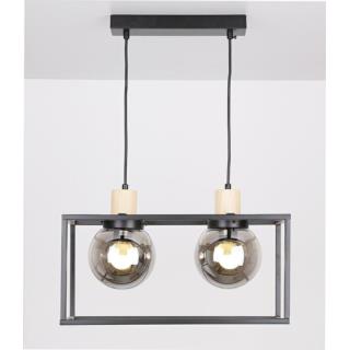 Lampa Wisząca Sufitowa Retro Candellux E27 2x40W Czarna 32-00750