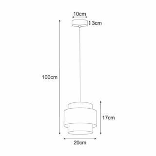 Lampa Wisząca Sufitowa Cezar Kaja E27 40W K-5270