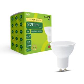 Żarówka LED INQ GU10 3W 3000K Ciepła Biała MR014WW