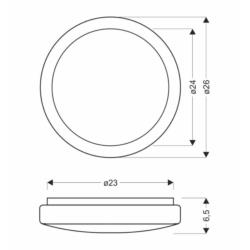 Plafon Lampa Sufitowa Jasper Candellux LED 12W 12-20352