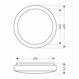 Plafon Lampa Sufitowa Jasper Candellux LED 24W 13-20369