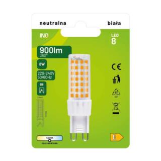 Żarówka LED INQ G9 8W 4000K Nautralna Biała ELTG060NW