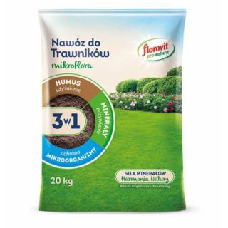 Nawóz do trawy Mikroflora 3w1 Florovit Pro Natura 20kg