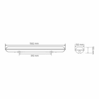 Oprawa LED Triple INQ 3x150cm WP16/4000