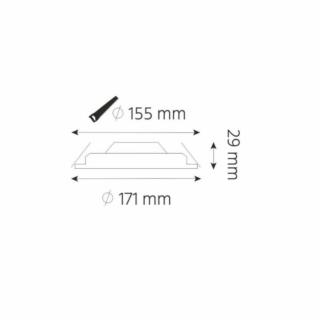 Oprawa LED Downlight Lars INQ podtynkowa 12W DLR030WW