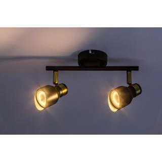 Reflektor Lampa Sufitowa Lilou Rabalux GU10 2x25W Czarno-Złoty 73048