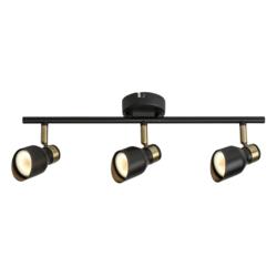 Reflektor Lampa Sufitowa Lilou Rabalux GU10 3x25W Czarno-Złoty 73049