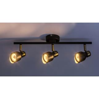 Reflektor Lampa Sufitowa Lilou Rabalux GU10 3x25W Czarno-Złoty 73049