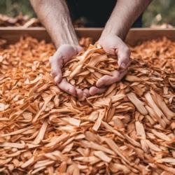 Zrębki drzewne dekoracyjne 50L pomarańczowe Wokas Premium Zrębki drzewne dekoracyjne 50L pomarańczowe Wokas Premium