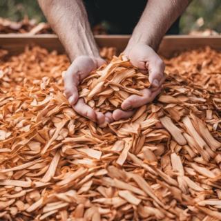 Zrębki drzewne dekoracyjne 50L pomarańczowe Wokas Premium Zrębki drzewne dekoracyjne 50L pomarańczowe Wokas Premium