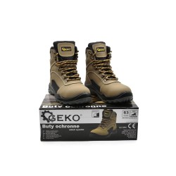 Buty ochronne wysokie nr.7 skóra nubukowa S3 SRC (44) Geko G90542-46