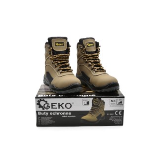 Buty ochronne wysokie nr.7 skóra nubukowa S3 SRC (44) Geko G90542-46