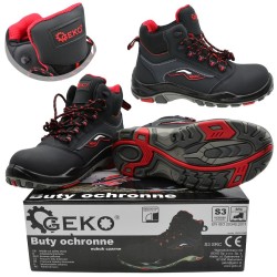 Buty robocze ochronne no.9 wysokie czarne S3 SRC (40) Geko G90545