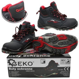 Buty robocze ochronne no.9 wysokie czarne S3 SRC (40) Geko G90545