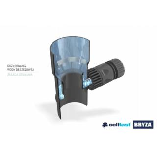 Odzyskiwacz wody deszczowej 63mm brązowy Cellfast 60-202