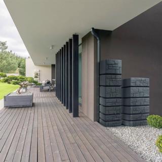 Zbiornik na deszczówkę antracyt 500L Tower Stone Prosperplast IDSTS500-S433