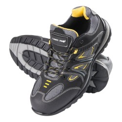 Półbuty ochronne czarno-żółte nabuk-dzianina S1P SRC (45) Lahti PRO L3040345
