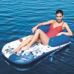 Materac dmuchany do pływania 161x84cm Cool Blue Lounge Bestway 43155