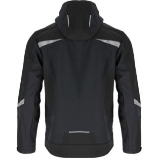 Kurtka męska soft-shell z kapturem czarna 2XL Lahti Pro L4094605