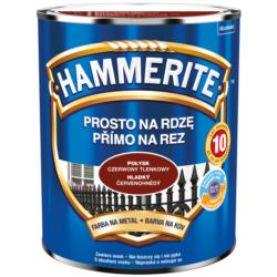 Farba Hammerite Prosto Na Rdzę Połysk Czerwony Tlenkowy 0,25L do Metalu