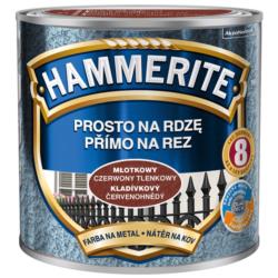 Farba Hammerite Prosto Na Rdzę Młotkowy Czerwony Tlenkowy 0,25L do Metalu
