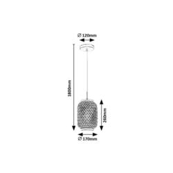 Lampa wisząca E27 40W Adalla Rabalux 72091