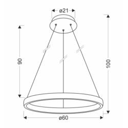 Lampa wisząca złota LED 34W Hashim Candellux 31-28440