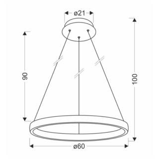 Lampa wisząca złota LED 34W Hashim Candellux 31-28440