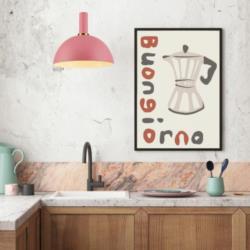 Lampa wisząca różowa E27 40W Omega Agora PD-1701-PK